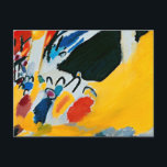 Kandinski Impression III Konzert Abstrakte Malerei Postkarte<br><div class="desc">Dieses abstrakte Gemälde stammt von Wassily Kandinsky,  Impression III Concert,  1911. Es ist ein abstrakter Eindruck von einer Nacht bei einem Klavierkonzert,  mit den Formen des schwarzen Klaviers oben und der Menge,  die unten sitzt.</div>