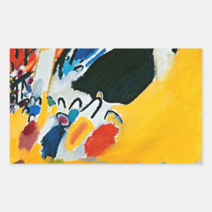 Kandinski Impression III Konzert Abstrakte Malerei Rechteckiger Aufkleber