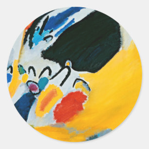 Kandinski Impression III Konzert Abstrakte Malerei Runder Aufkleber