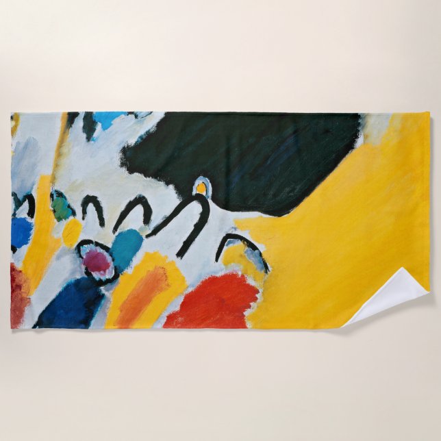 Kandinski Impression III Konzert Abstrakte Malerei Strandtuch (Vorderseite)