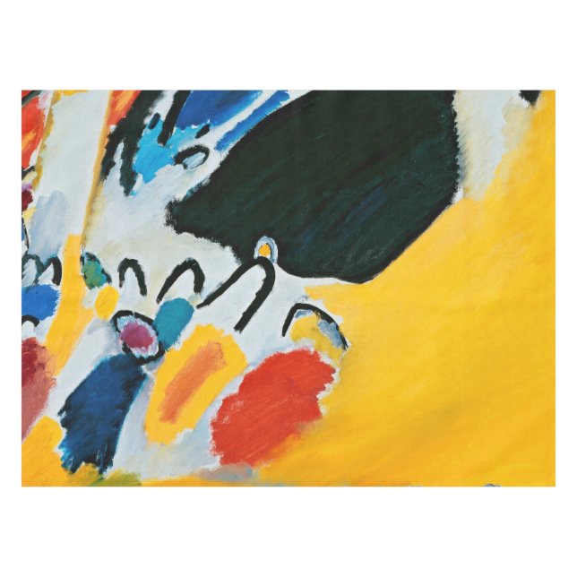 Kandinski Impression III Konzert Abstrakte Malerei Tischdecke (Vorderseite (Horizontal))