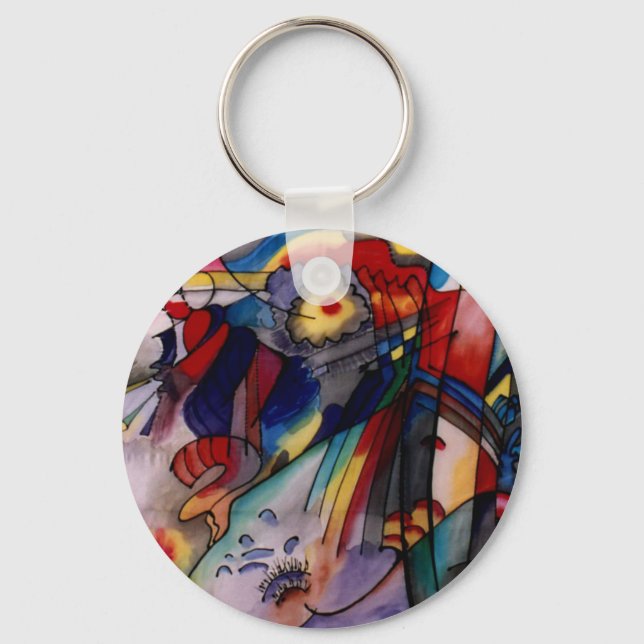 Kandinsky 1913 Abstrakte Malerei Schlüsselanhänger (Vorderseite)