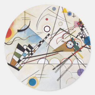 Kandinsky 1923/komposition viii/pixdezines runder aufkleber
