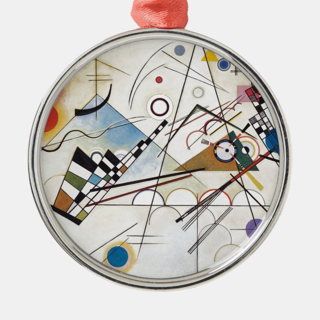 Kandinsky 1923/Komposition viii/pixdezines Silbernes Ornament (Vorne)