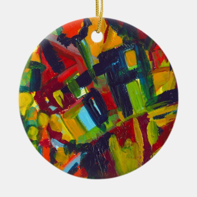 Kandinsky 304 Abstrakte Kunstwerke Keramikornament (Vorne)