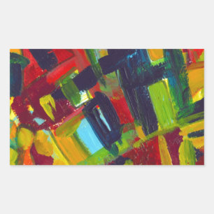 Kandinsky 304 Abstrakte Kunstwerke Rechteckiger Aufkleber