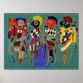 Kandinsky - 4 Zahlen auf 3 Plätzen Poster