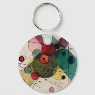 Kandinsky Abstrakt Circles Button Schlüsselanhänge Schlüsselanhänger