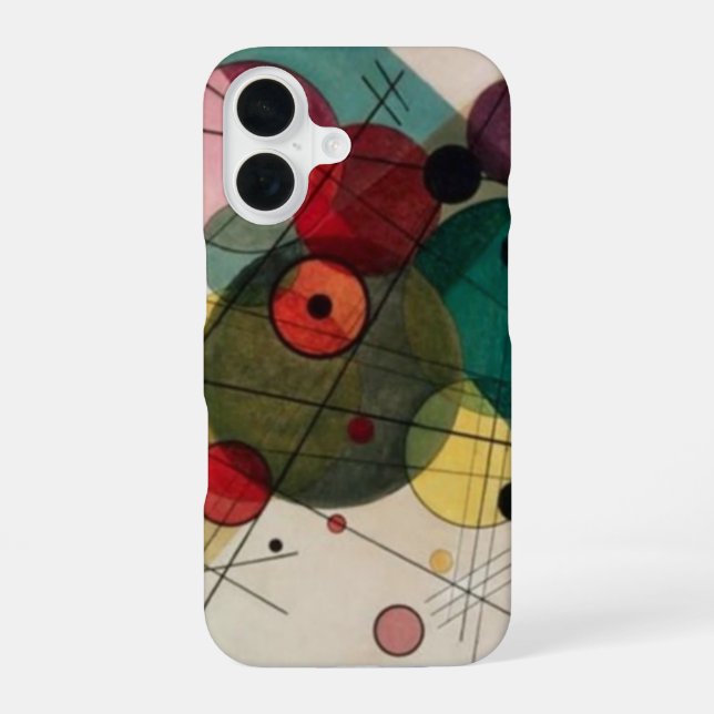 Kandinsky Abstrakt Circles iPhone 16 Hülle (Rückseite)