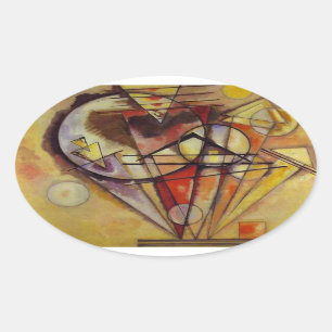 Kandinsky Abstrakt Circles Ovaler Aufkleber