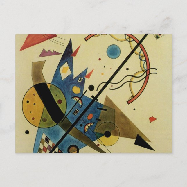 Kandinsky Abstrakt Circles Shapes Postkarte (Vorderseite)