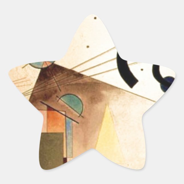 Kandinsky Abstrakt Stern-Aufkleber (Vorderseite)
