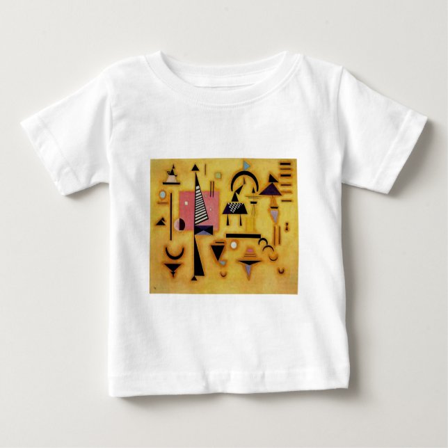 Kandinsky Abstrakte entscheidende rosa geometrisch Baby T-shirt (Vorderseite)