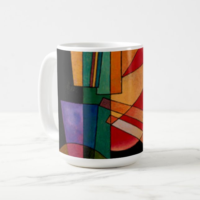 Kandinsky - Abstrakte Interpretation Kaffeetasse (Vorderseite Links)
