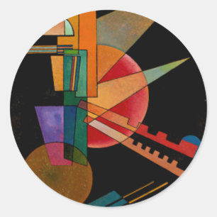 Kandinsky - Abstrakte Interpretation Runder Aufkleber