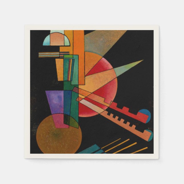 Kandinsky - Abstrakte Interpretation Serviette (Vorderseite)
