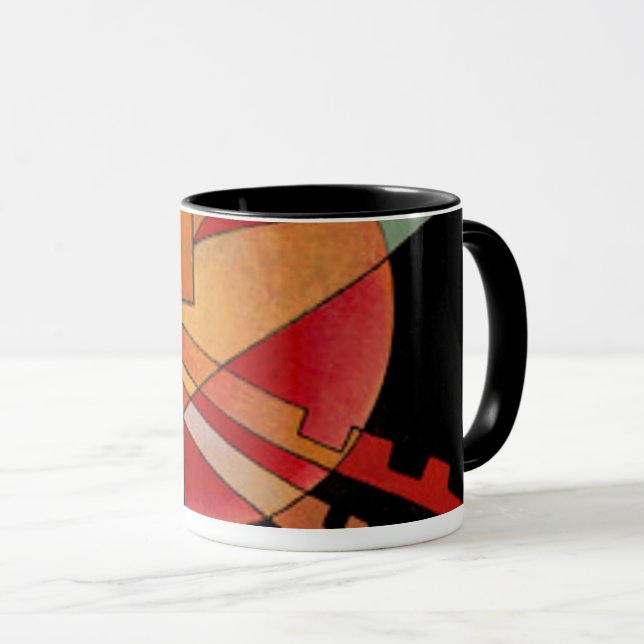 Kandinsky - Abstrakte Interpretation Tasse (VorderseiteRechts)