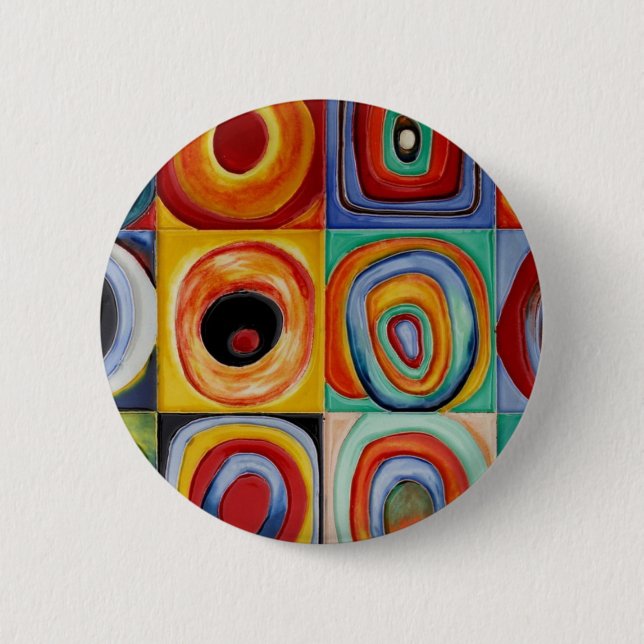 Kandinsky abstrakte Kunst Button (Vorderseite)