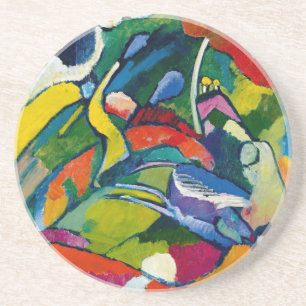 Kandinsky abstrakte Kunst Sandstein Untersetzer
