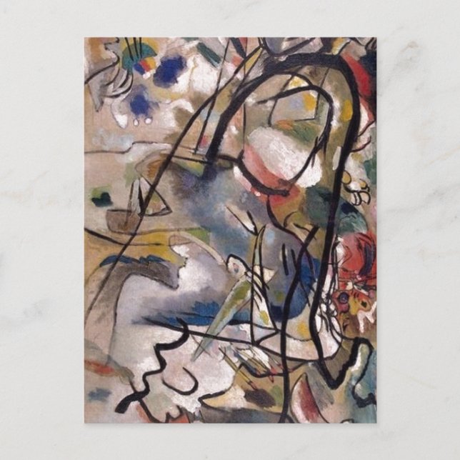 Kandinsky Abstrakte Kunstmalerei Postkarte (Vorderseite)