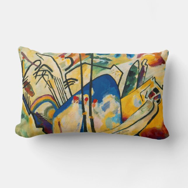 Kandinsky-Abstrakte Zusammensetzung IV Lendenkissen (Vorderseite)
