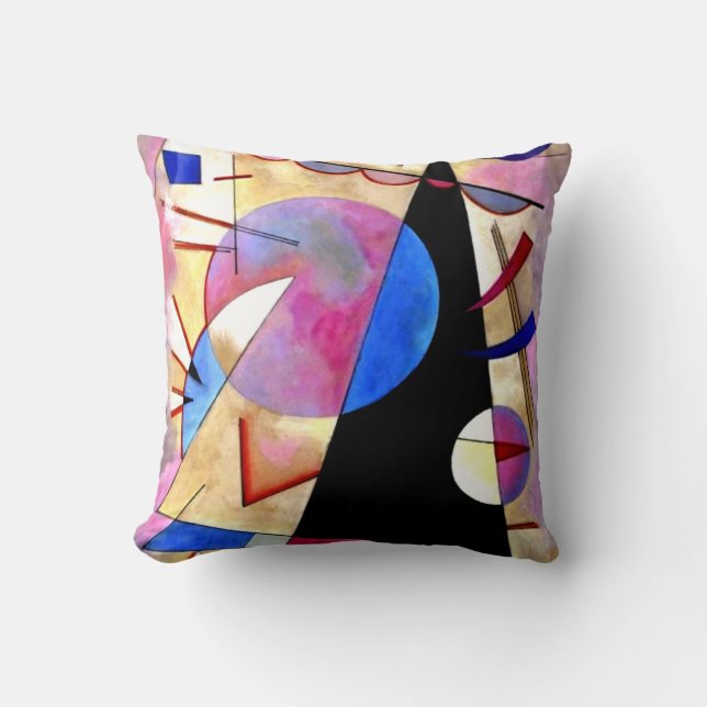 Kandinsky - Abstrakter Kubismus mit Pinks und Blue Kissen (Vorderseite)