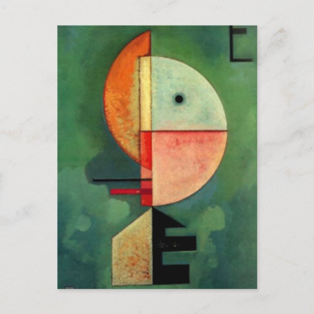 Kandinsky Abstraktes Aufzeichnen Feiertagspostkarte (Vorderseite)