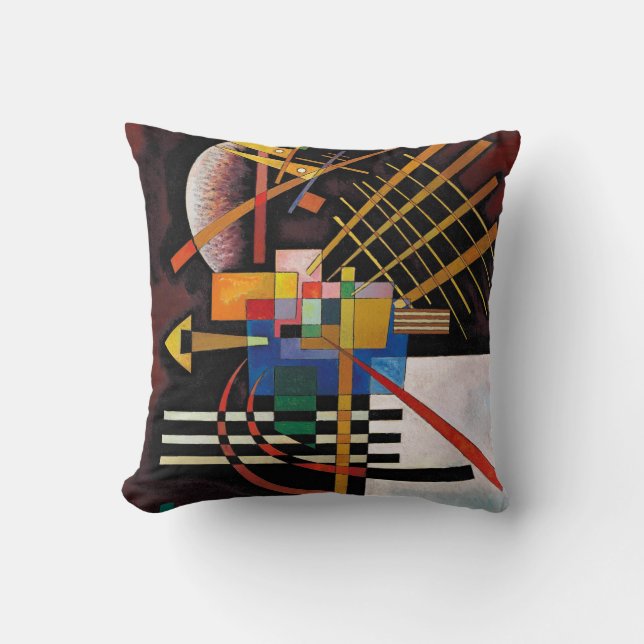 Kandinsky Abstraktes Gemälde Klassisches Kunstwerk Kissen (Vorderseite)
