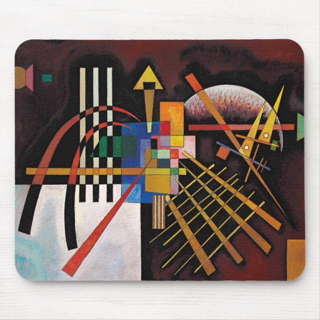 Kandinsky Abstraktes Gemälde Klassisches Kunstwerk Mousepad (Vorne)
