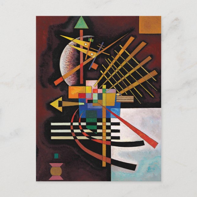 Kandinsky Abstraktes Gemälde Klassisches Kunstwerk Postkarte (Vorderseite)