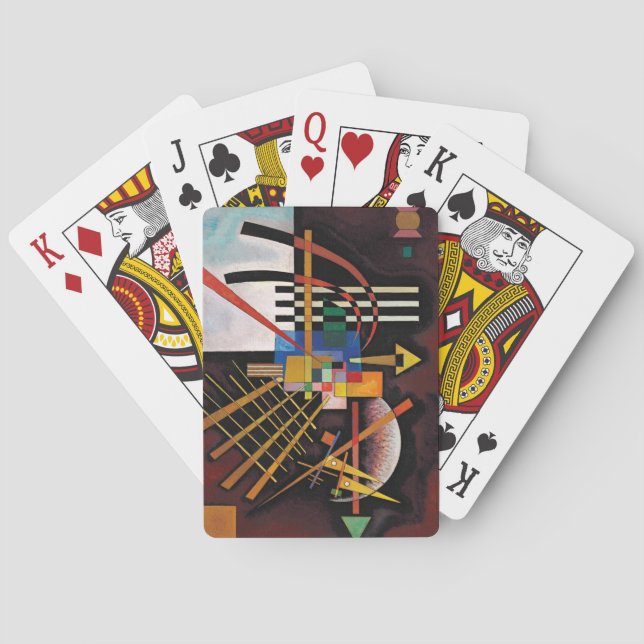 Kandinsky Abstraktes Gemälde Klassisches Kunstwerk Spielkarten (Rückseite)