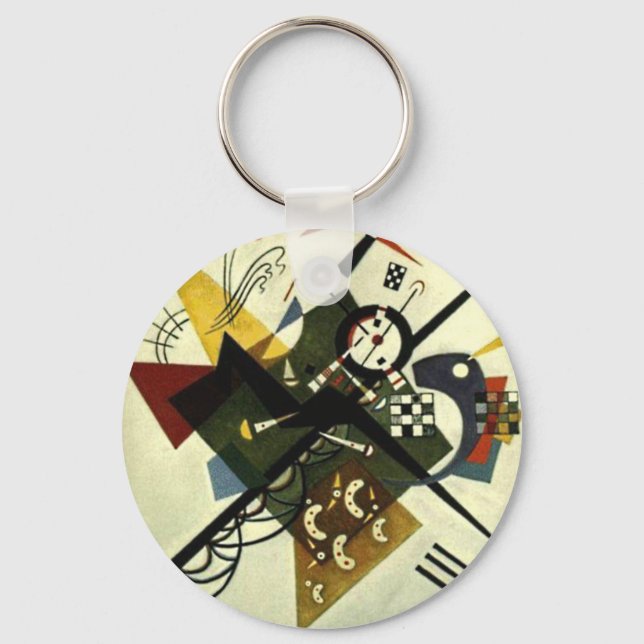 Kandinsky auf Weiß II Schlüsselanhänger (Vorderseite)