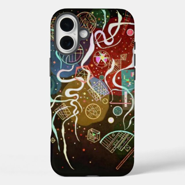 Kandinsky-Bewegung I Abstrakte Malerei iPhone 16 Plus Hülle (Rückseite)