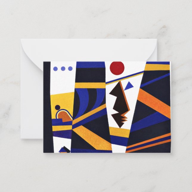 Kandinsky - Bindende, bunte abstrakte Kunstwerke Mitteilungskarte (Vorderseite)