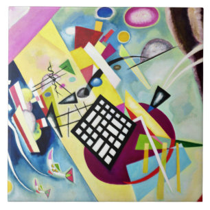 Kandinsky - Black Grid Fliese