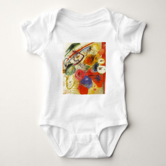 Kandinsky Black Strokes Abstrakte Malerei Baby Strampler (Vorderseite)