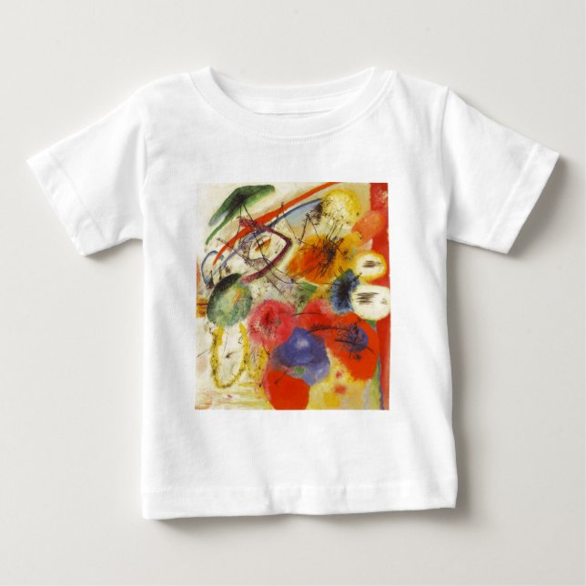 Kandinsky Black Strokes Abstrakte Malerei Baby T-shirt (Vorderseite)