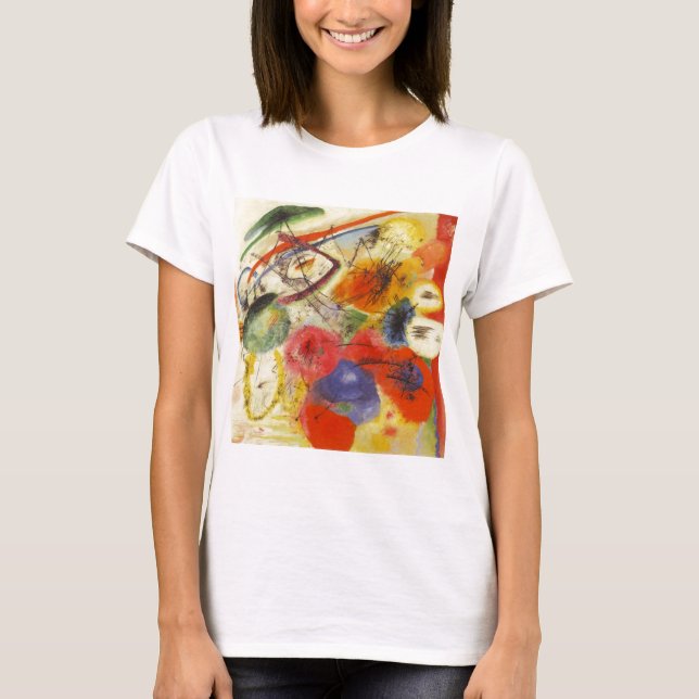 Kandinsky Black Strokes Abstrakte Malerei T-Shirt (Vorderseite)