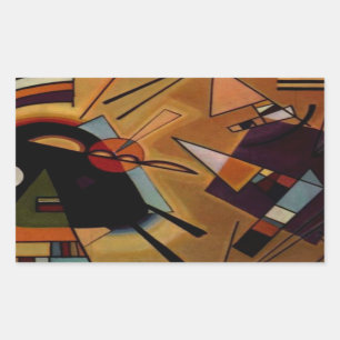 Kandinsky Black Violet Rechteckiger Aufkleber