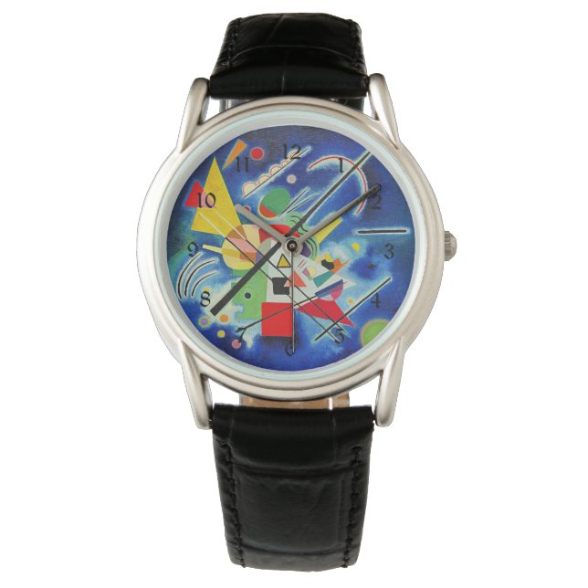 Kandinsky - Blaue Malerei Armbanduhr (Vorderseite)