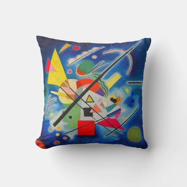 Kandinsky Blaue Malerei Kissen (Vorderseite)