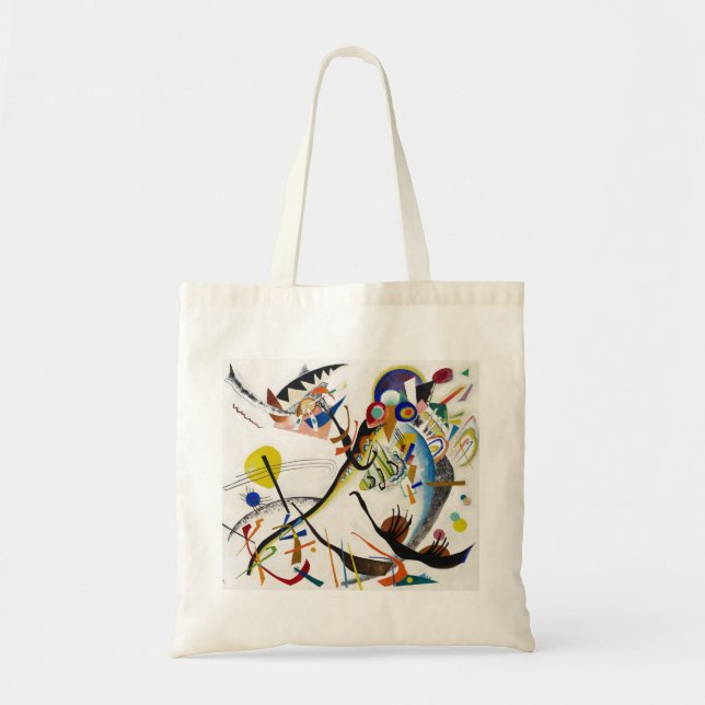 Kandinsky blaue Segment-Taschen-Tasche Tragetasche (Vorne)