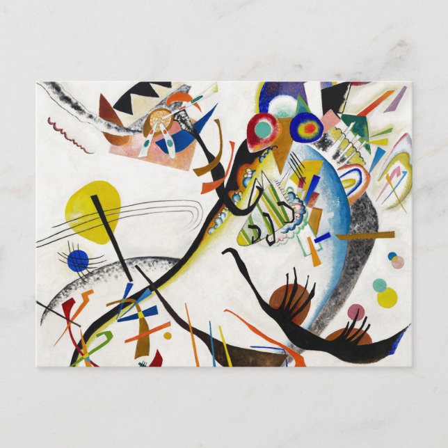 Kandinsky Blue Segment Poscard Postkarte (Vorderseite)