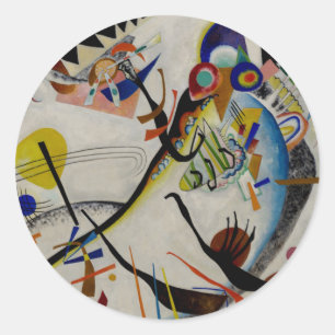 Kandinsky Blue Segment Runder Aufkleber
