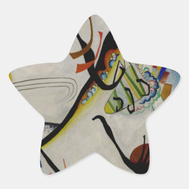 Kandinsky Blue Segment Stern-Aufkleber (Vorderseite)