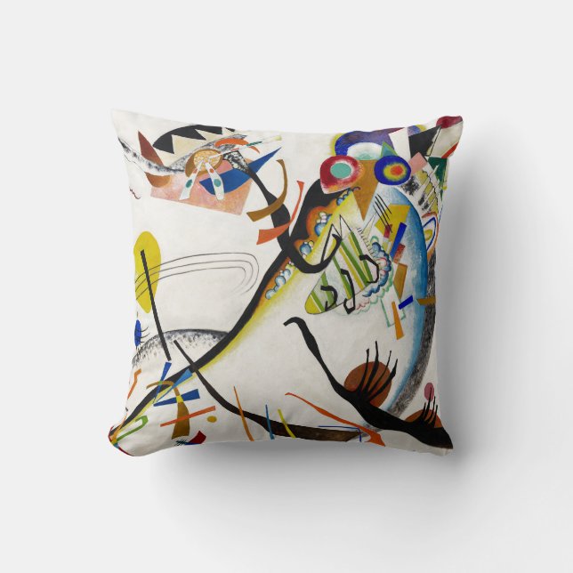Kandinsky Blue Segment Throw Kissen (Vorderseite)