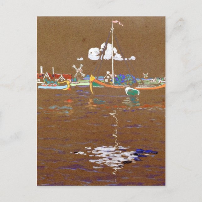 Kandinsky - Boote, Postkarte (Vorderseite)