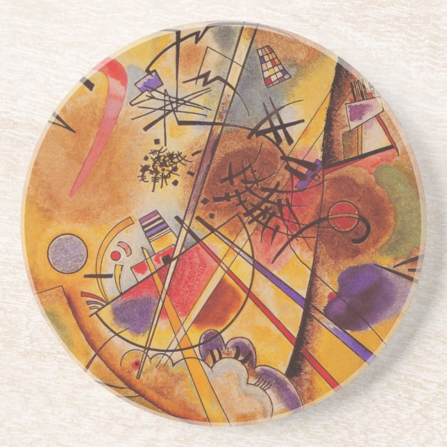 Kandinsky Brown Yellow Red Blue Getränkeuntersetzer (Vorne)