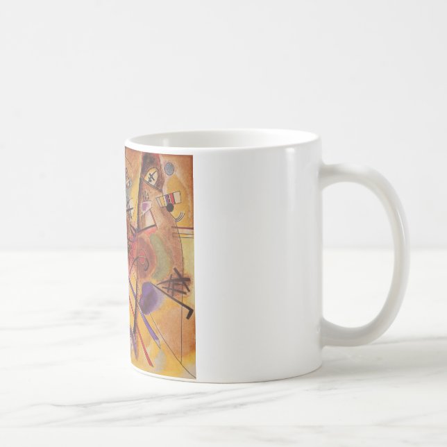 Kandinsky Brown Yellow Red Blue Kaffeetasse (Rechts)