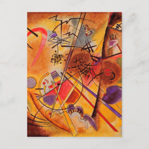 Kandinsky Brown Yellow Red Blue Postkarte